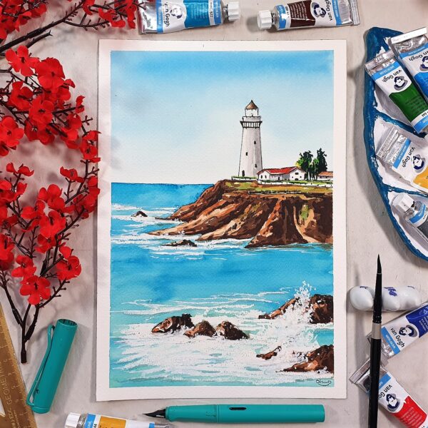 Faro y mar